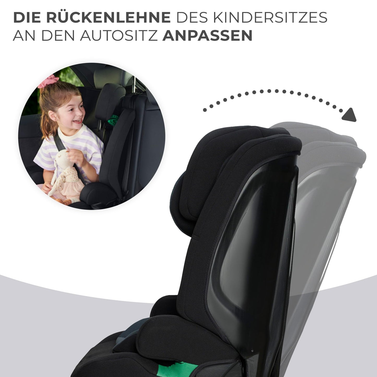 Silla de Coche Kinderkraft Safety Fix 2 i-Size 76-150 cm con ISOFIX – Negro